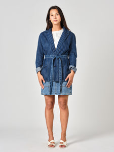 Veste en jean INES STRIPE